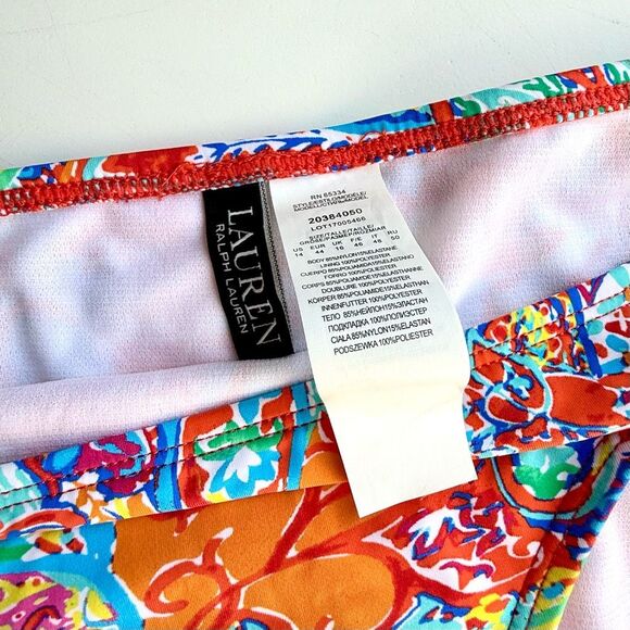 NWT Lauren Ralph Lauren Women's Printed Hipster Swim Bottom.  Size 14 - Picture 6 of 7